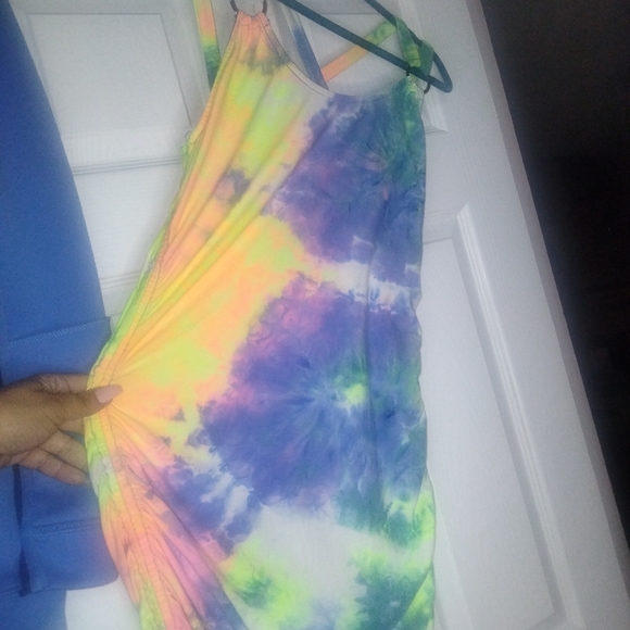 Stretch neon tye dye dress - Picture 3 of 8
